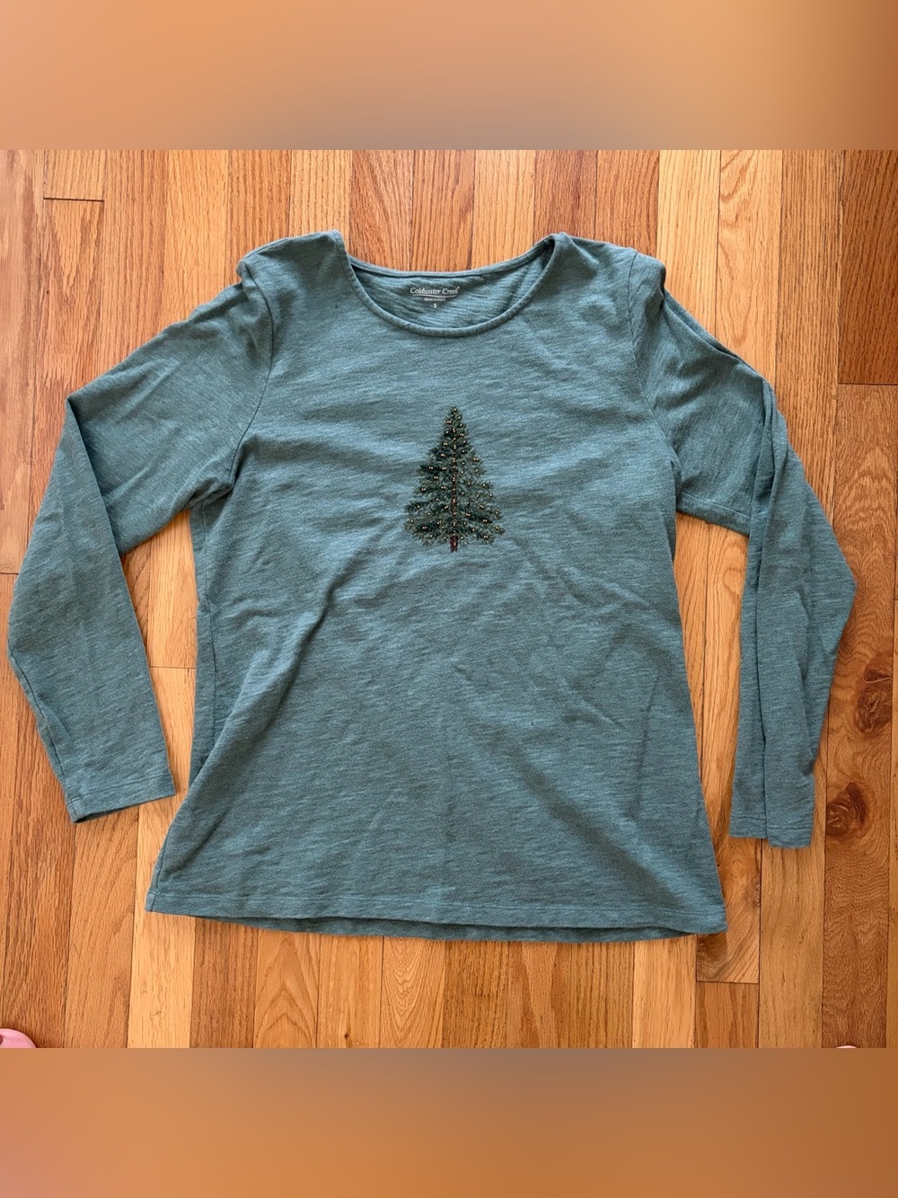 Coldwater Creek Friendly Fir Embroidered Tee Style Number: 24077